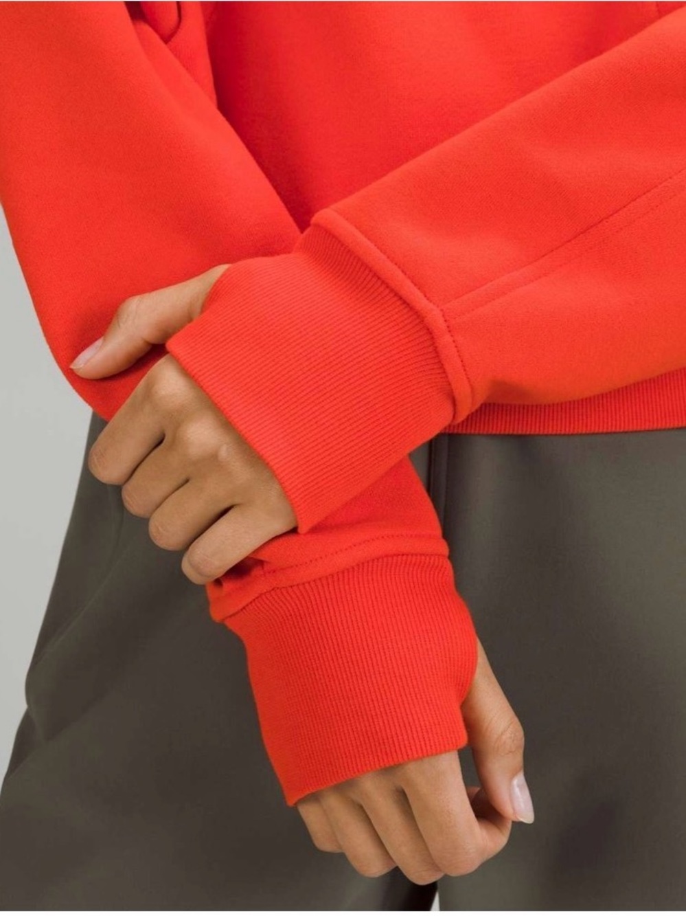 Lululemon Scuba Oversized Funnel Neck Half-Zip NWT Size M/L Solar Orange - Picture 4 of 14
